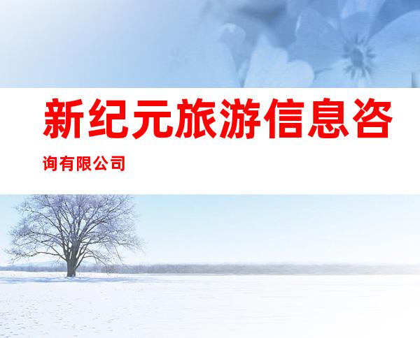 新纪元旅游信息咨询有限公司